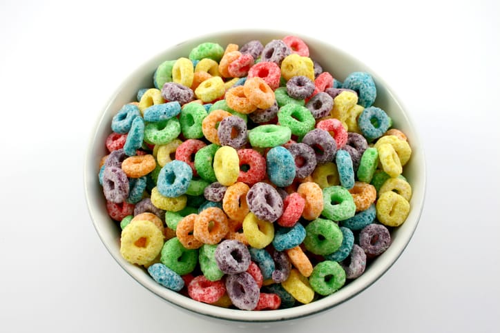 Bowl of Froot Loops in a bowl.