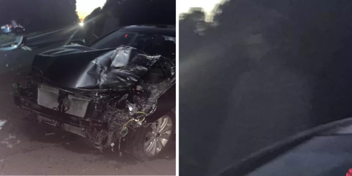 ghost by car crash
