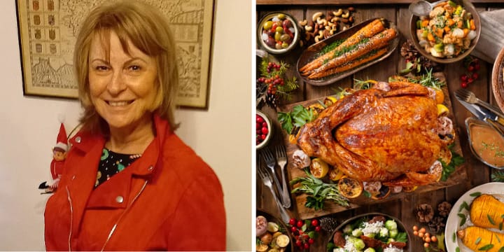 caroline dudderidge and christmas dinner