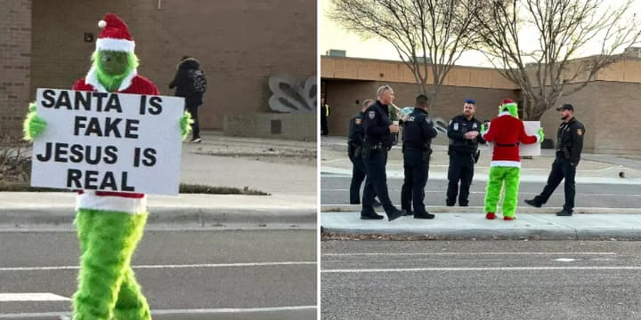 pastor dressed as grinch david grisham