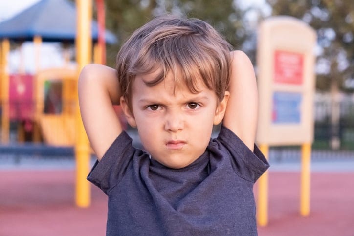 Little boy at a playground.