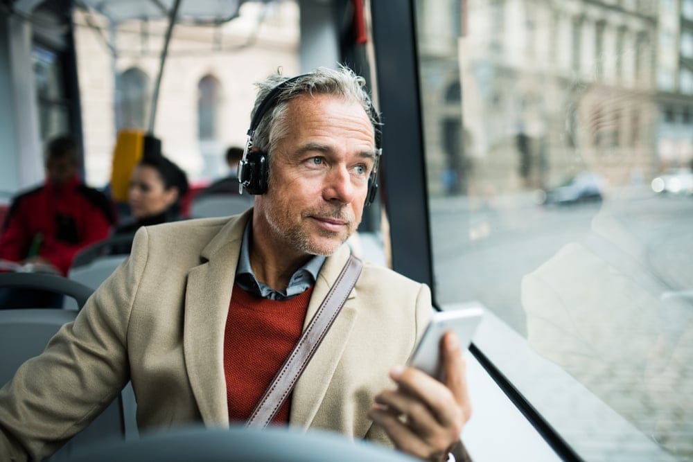 Mature businessman on the phone.