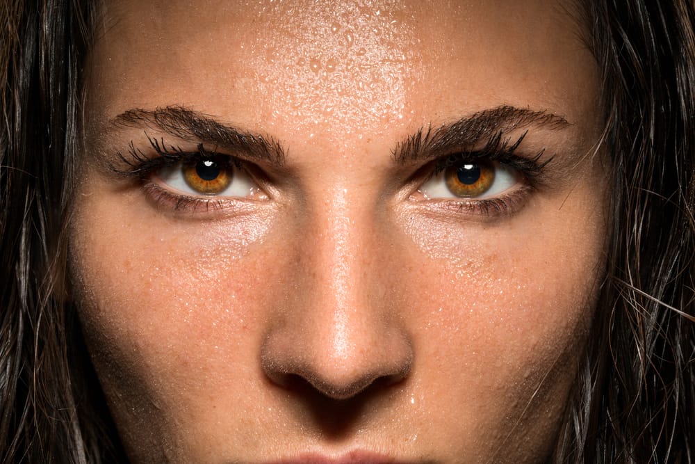 Closeup of a woman's eyes.