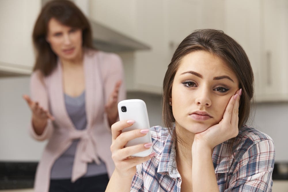 Mother and daughter having an argument.