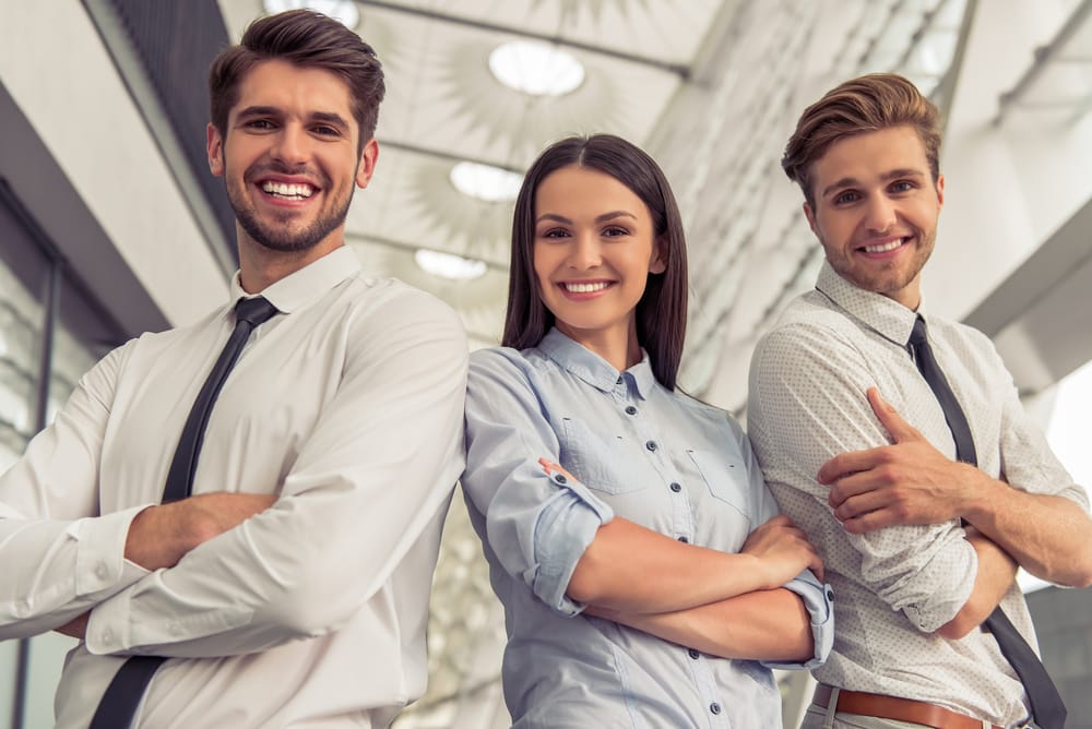 Group of young career professionals.