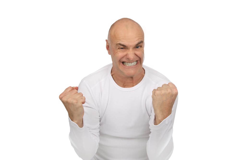 Man looking very positive.