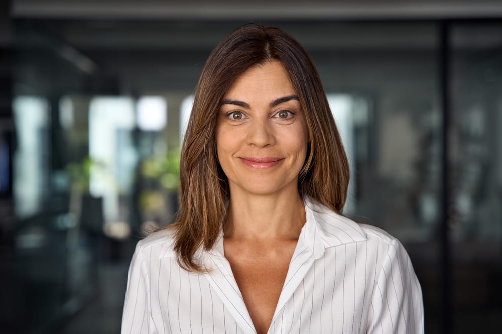 Woman in her office.