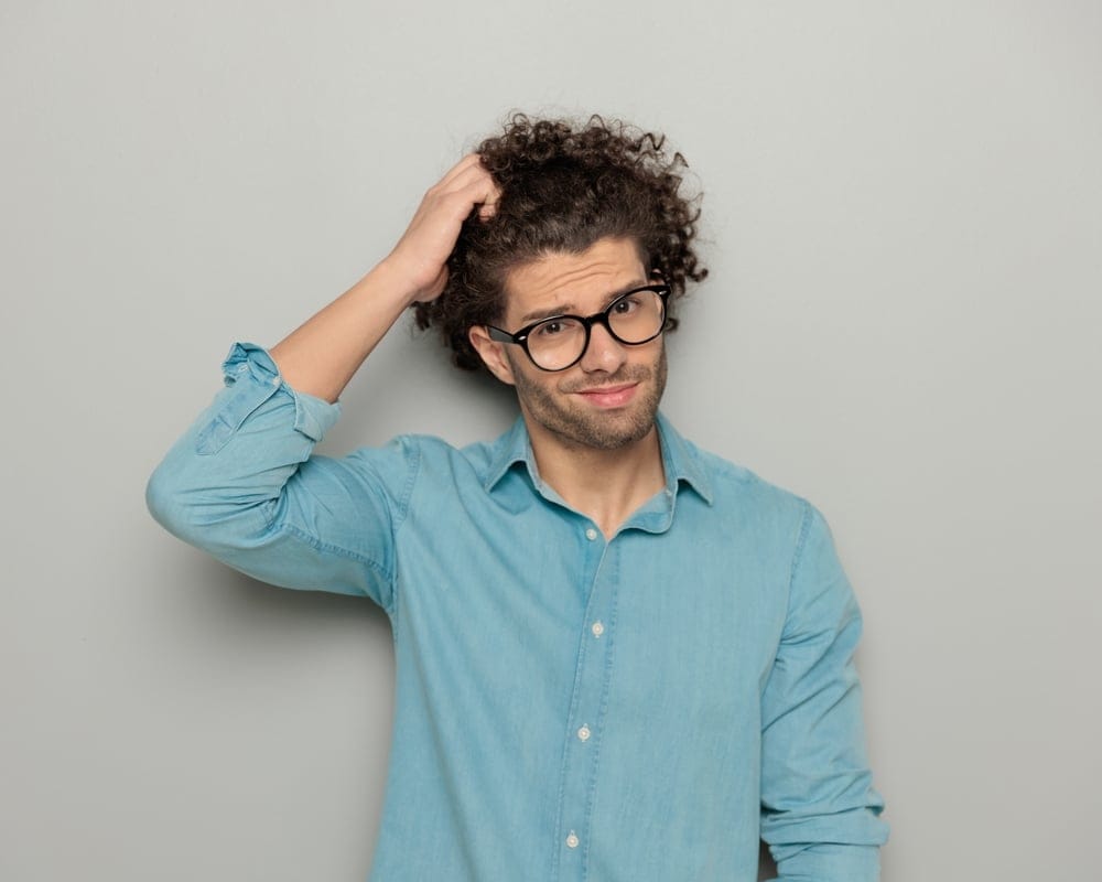 Man looking confused.