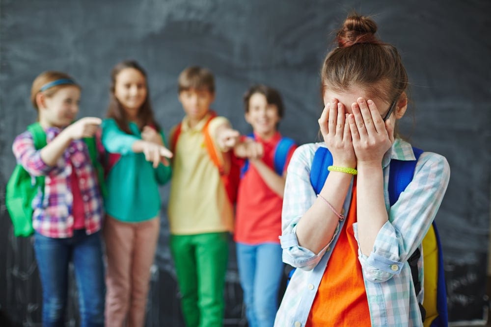 Children bullying at school.