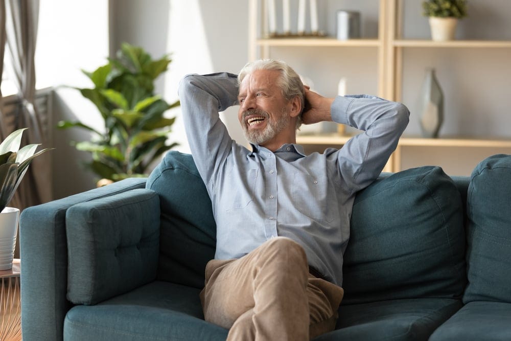 Man enjoying his free time.