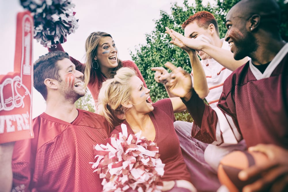 Tailgating at a college sports game.