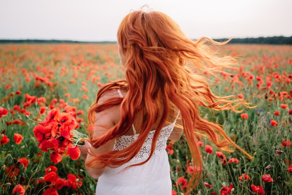 Beautiful red-haired woman.