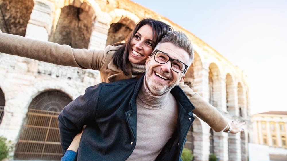 Couple on vacation.