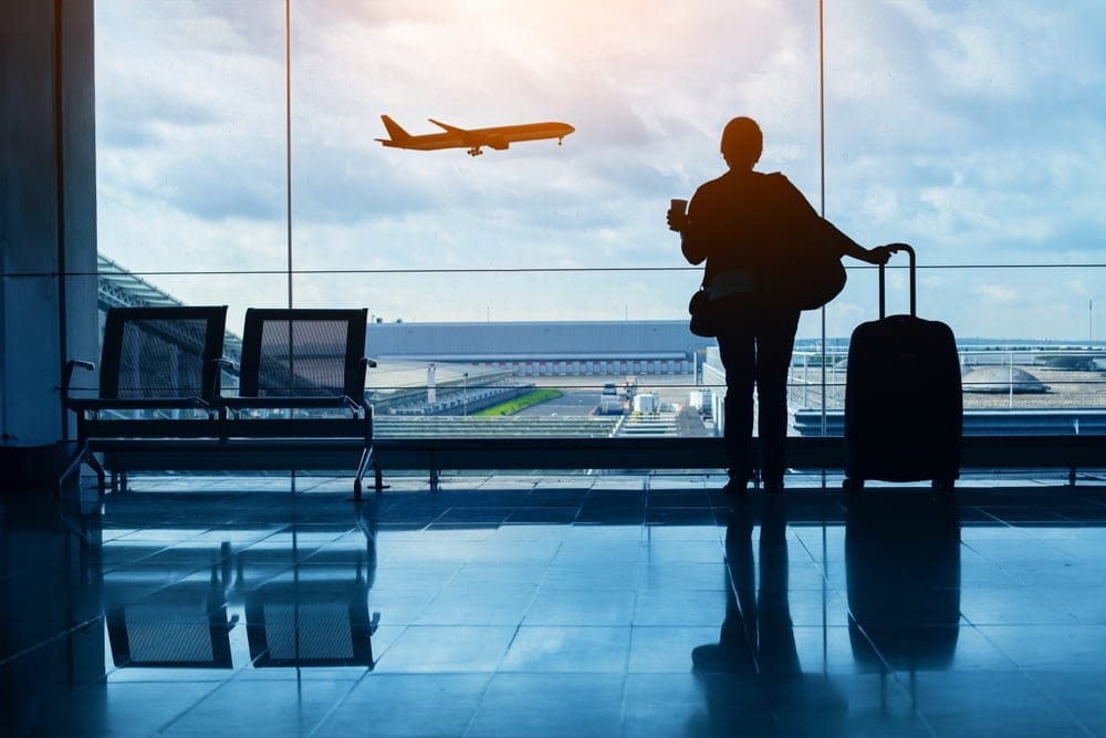Woman at the airport.
