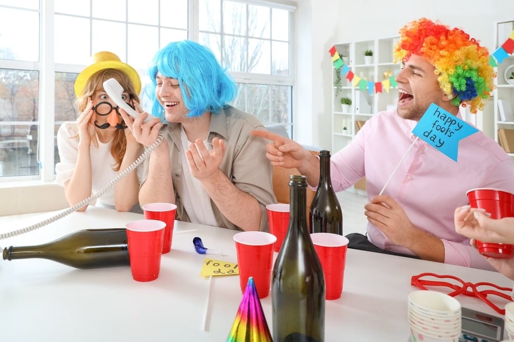 Friends enjoying a party.