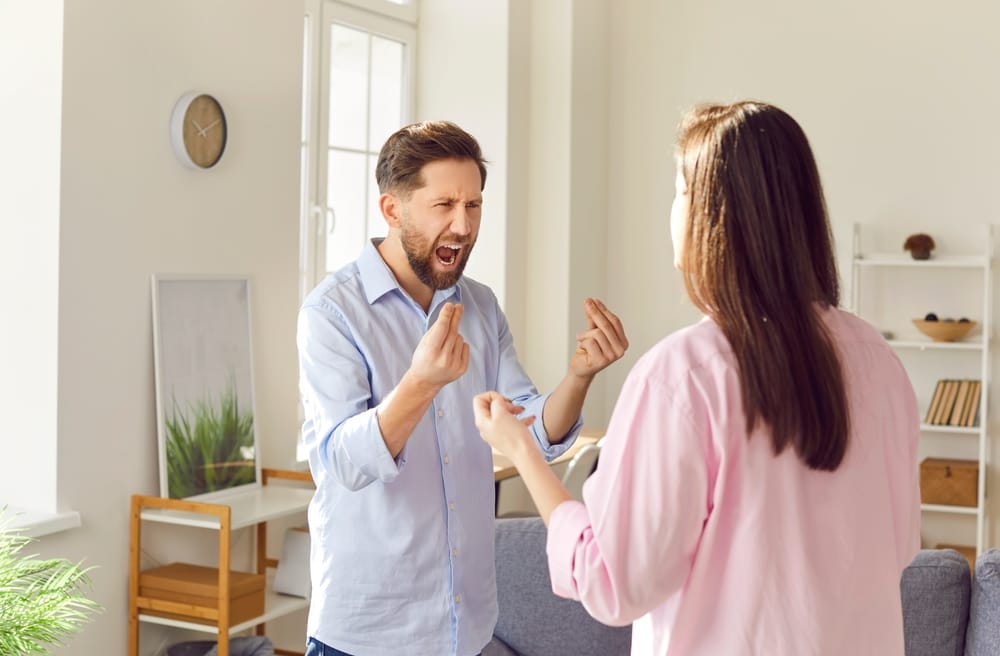 Couple angry with each other.