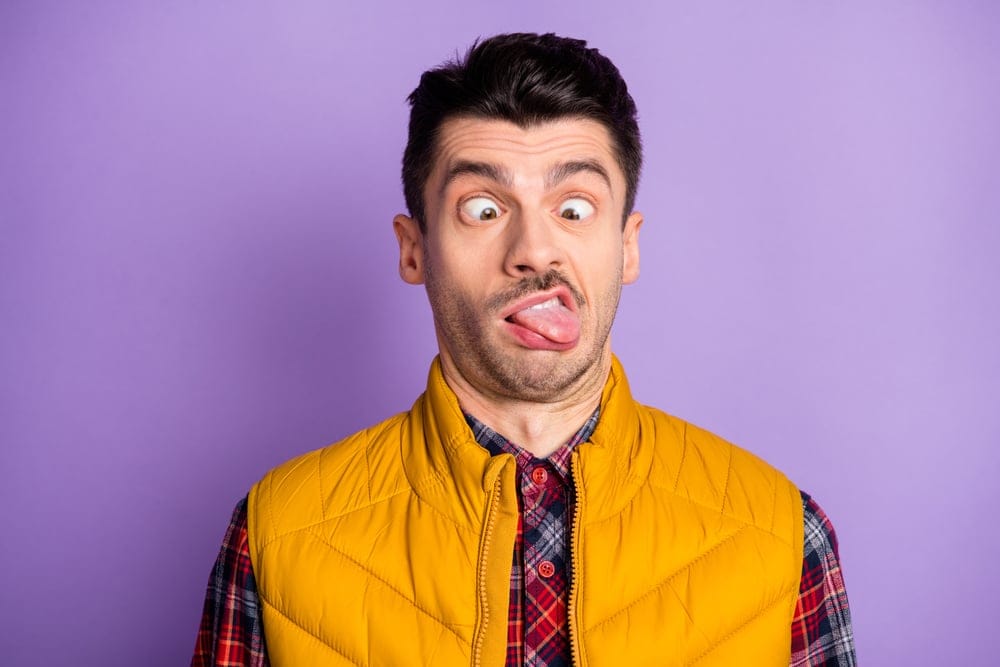 Man making a funny face.