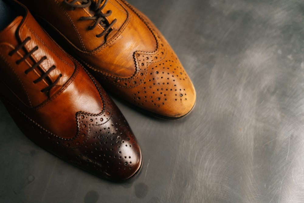 A pair of men's dress shoes.