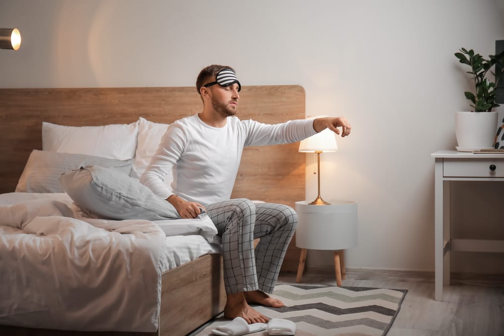 Man about to sleepwalk.