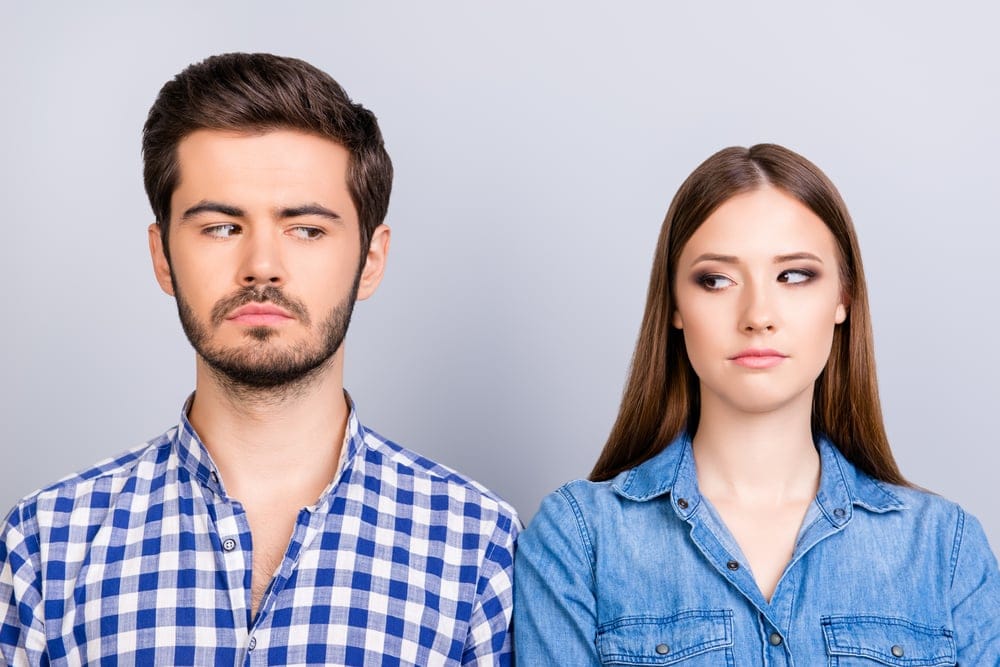 Couple who are unhappy with one another.