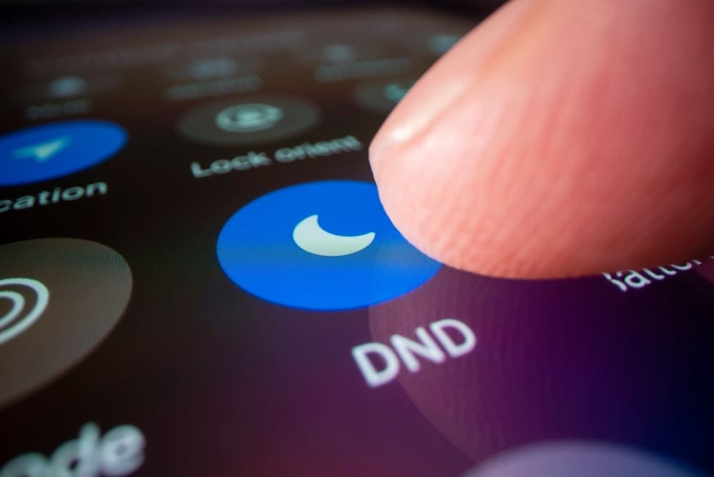 Switching iphone to Do Not Disturb.