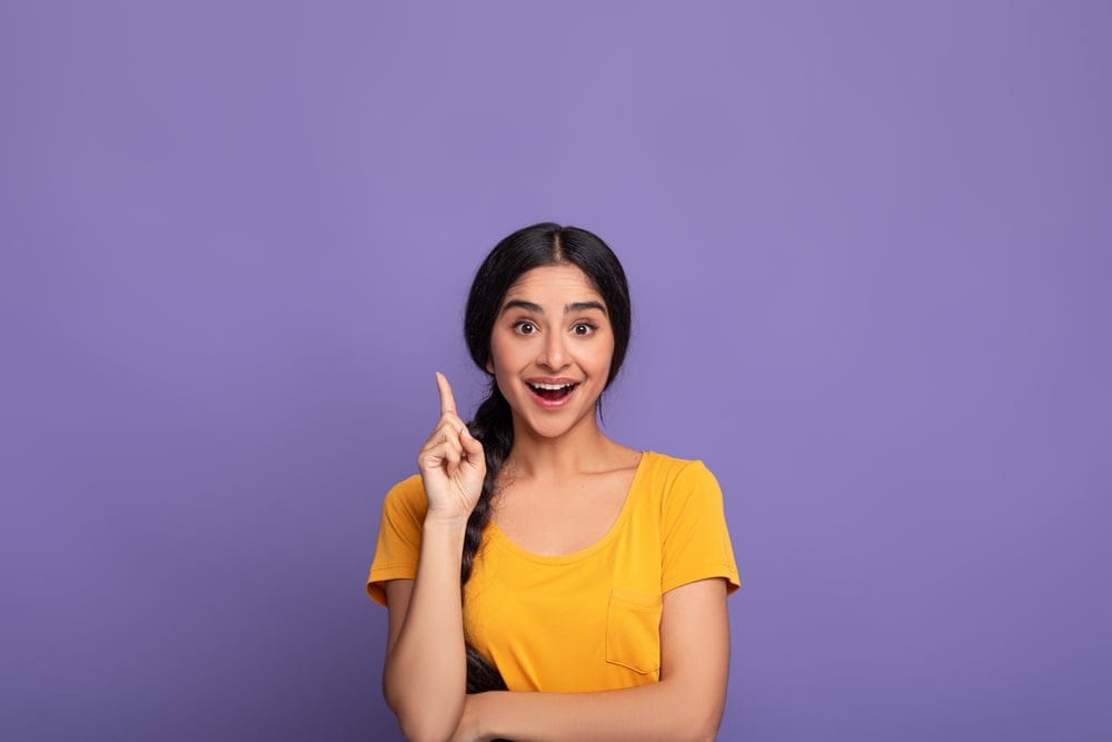 Positive looking woman with a smile on her face.