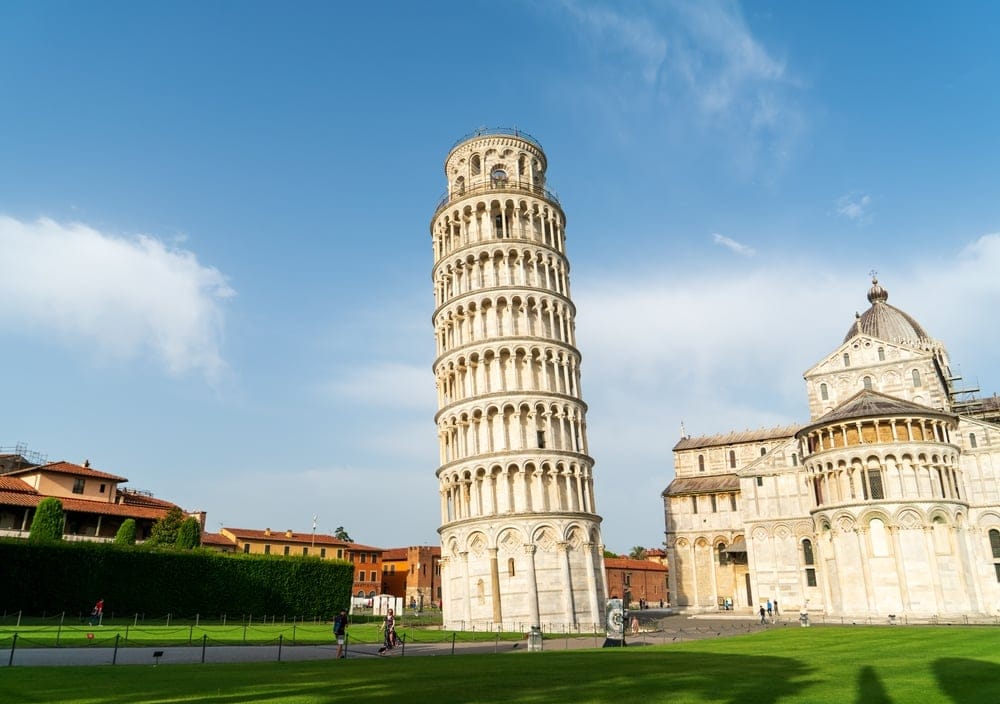 The Leaning Tower of Pisa, Italy.