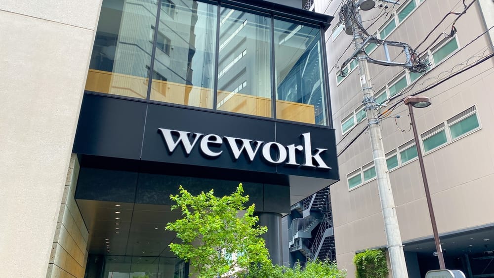 Exterior of a Wework office.