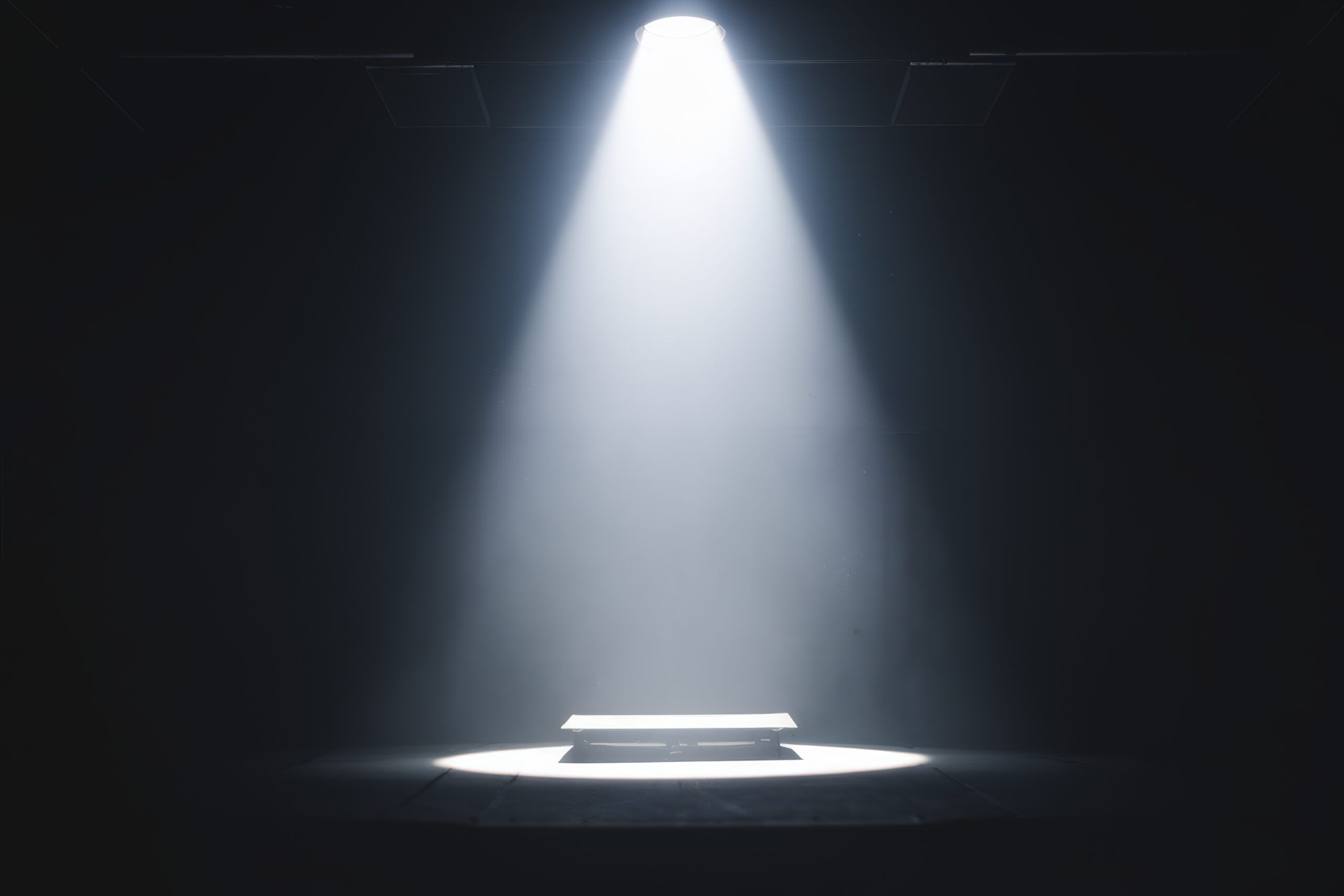 Spotlight on an object.