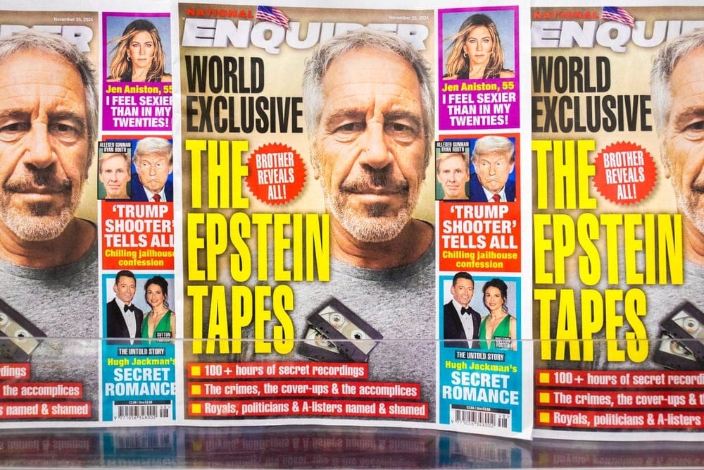 Magazine article about the Epstein Files.