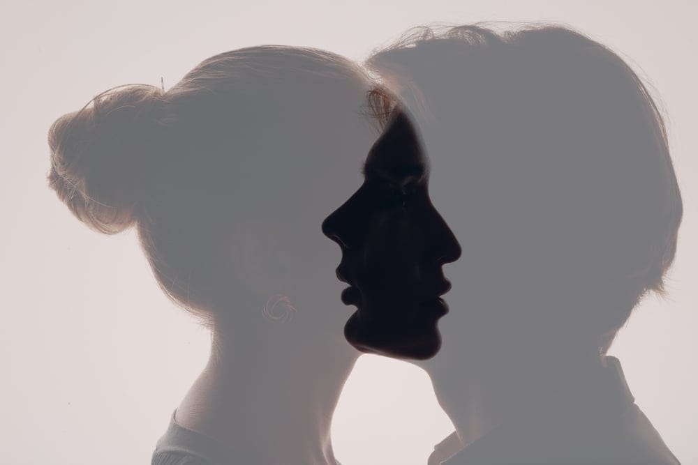 Man and woman deeply in thought together.
