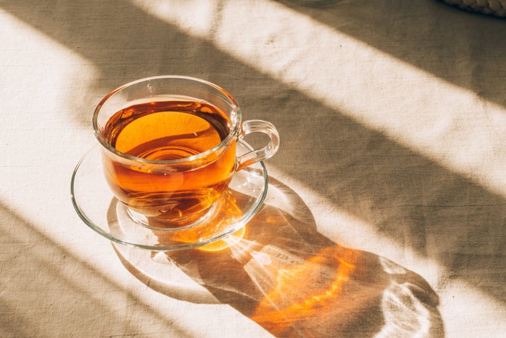 A cup of hot tea.