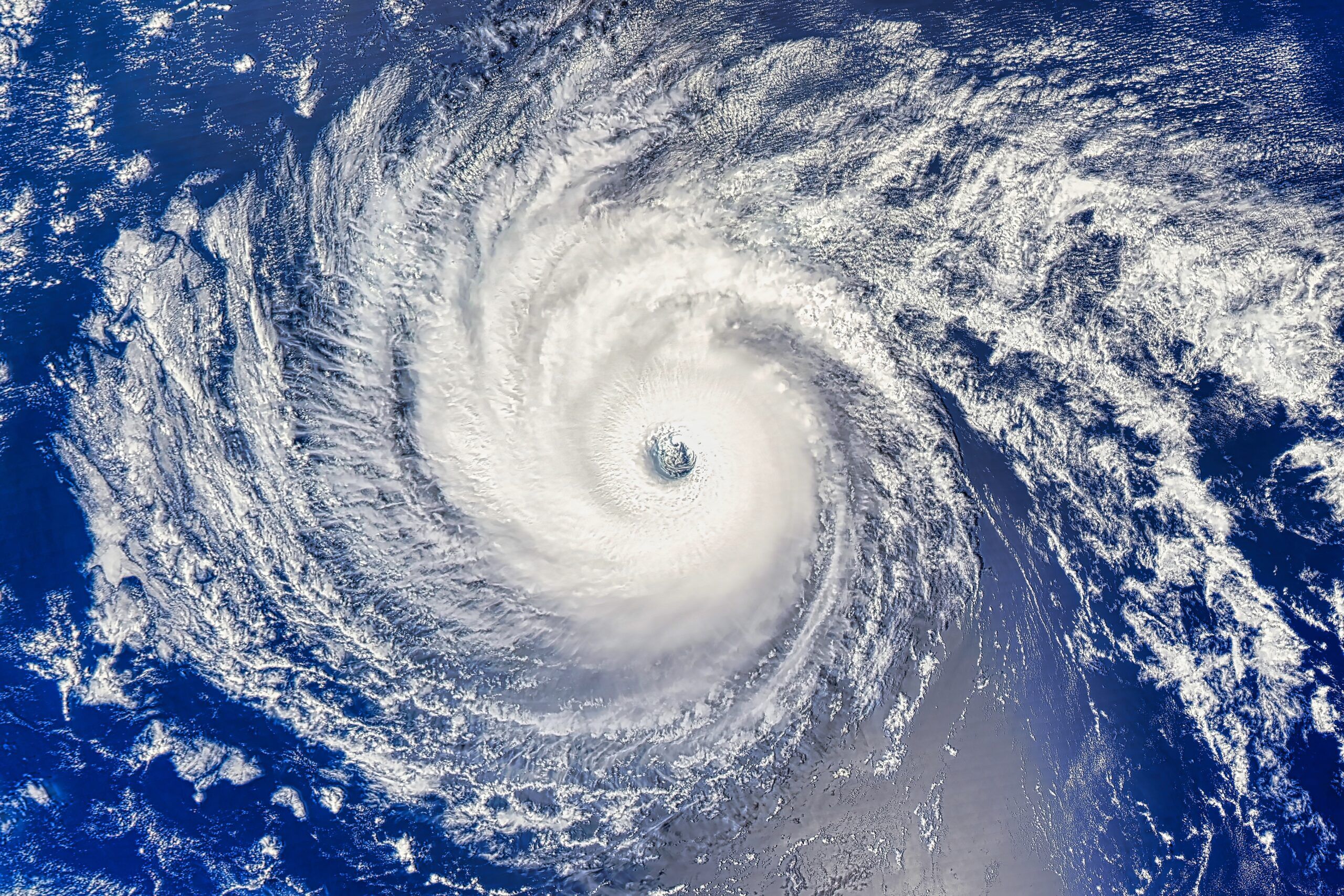 Hurricane on a satellite.