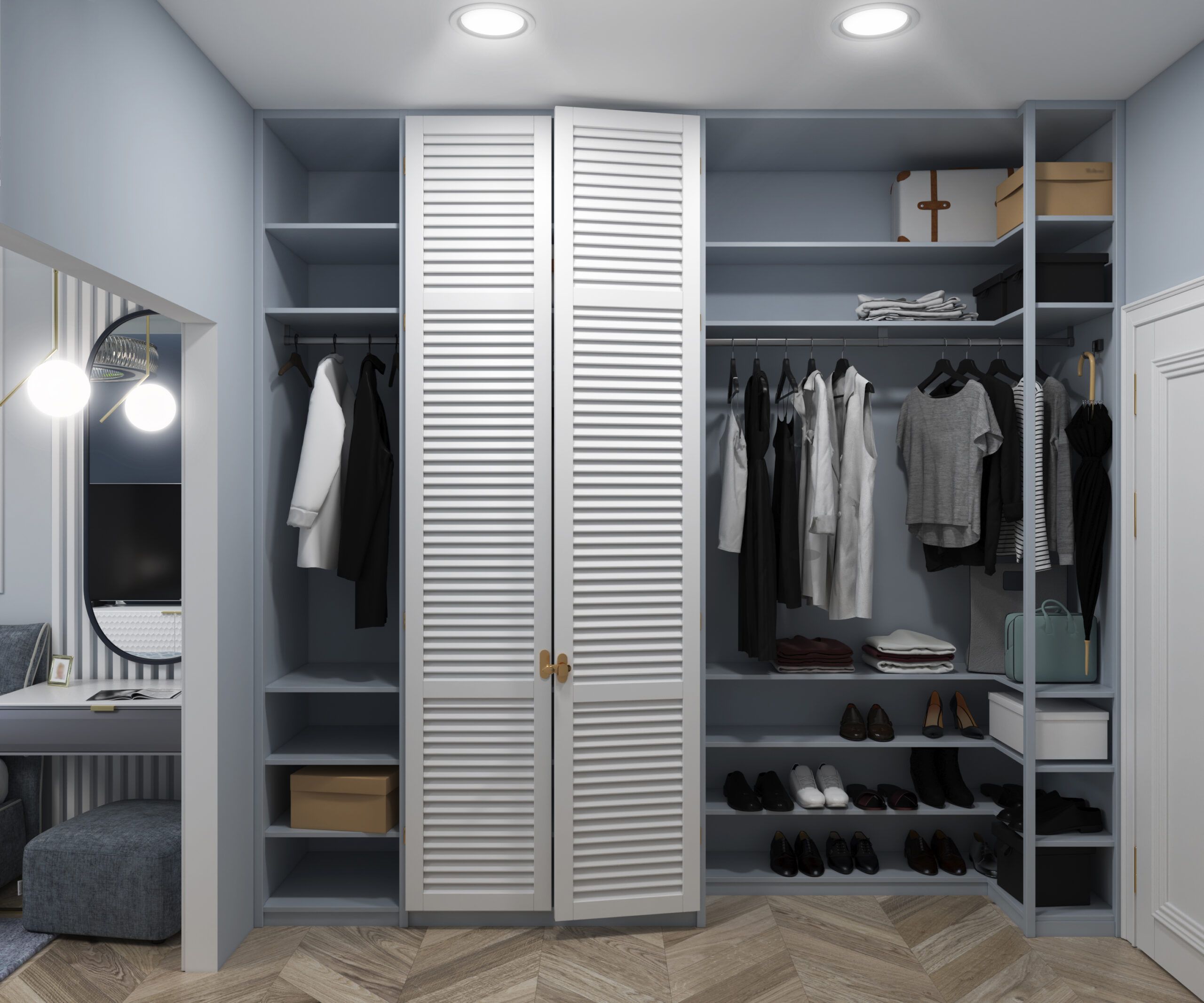 Bedroom walk in closet.