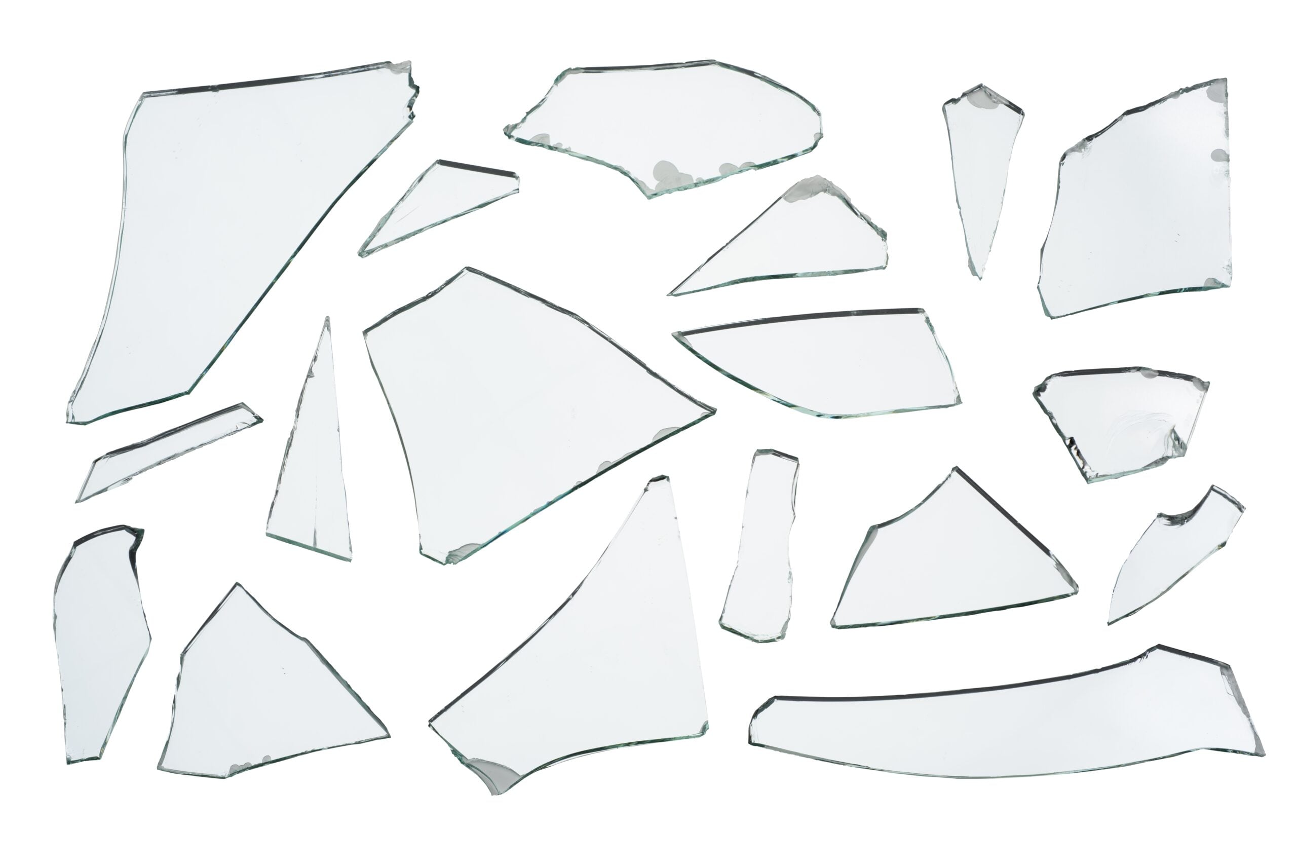 Broken shards of glass.