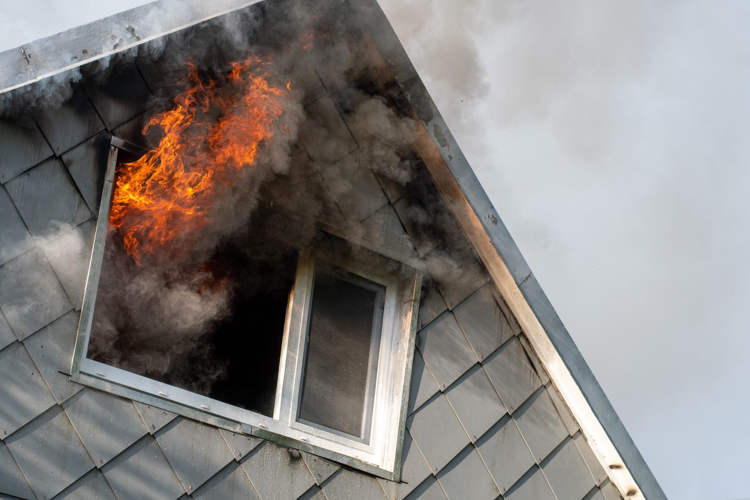 House on fire.