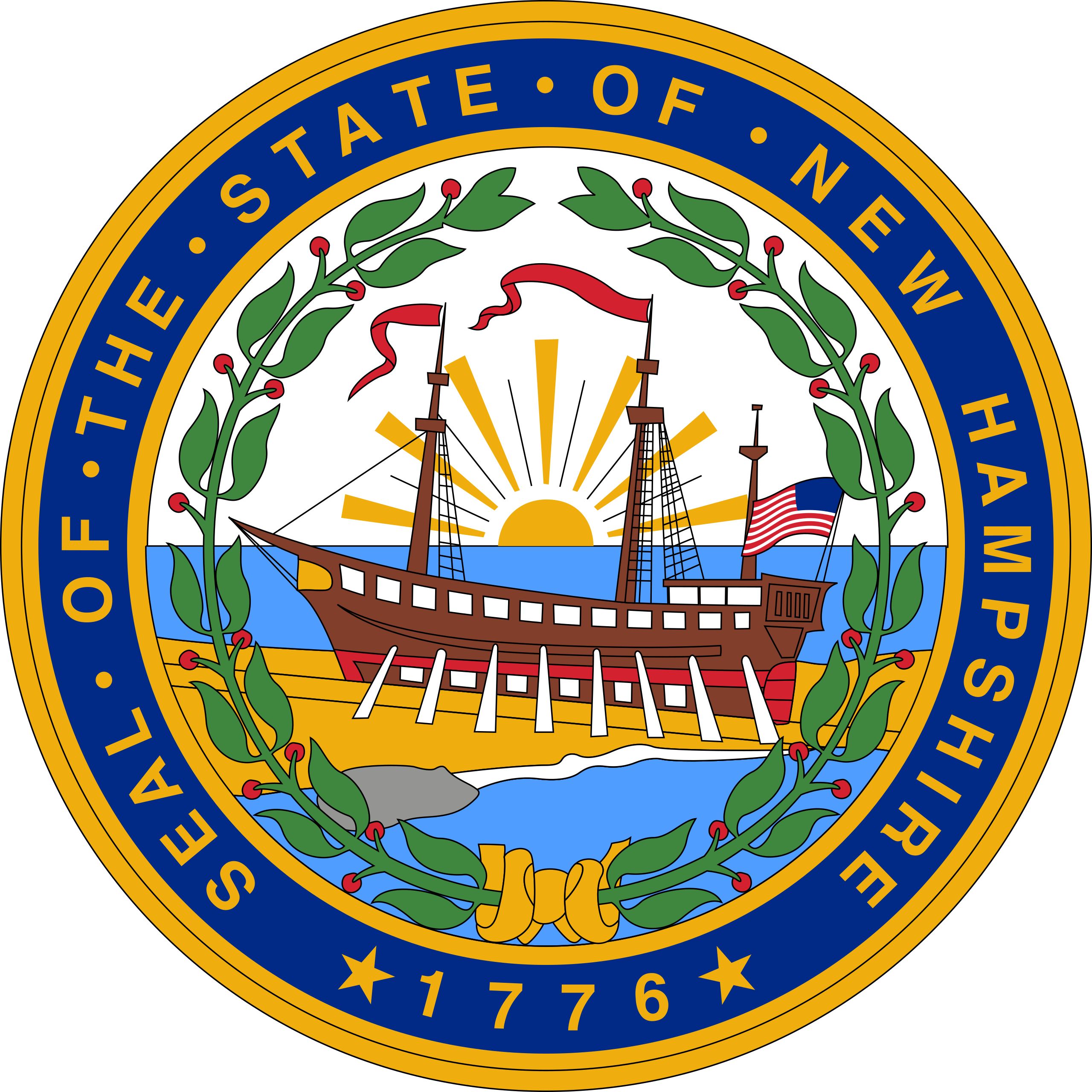 Seal of the state of New Hampshire.