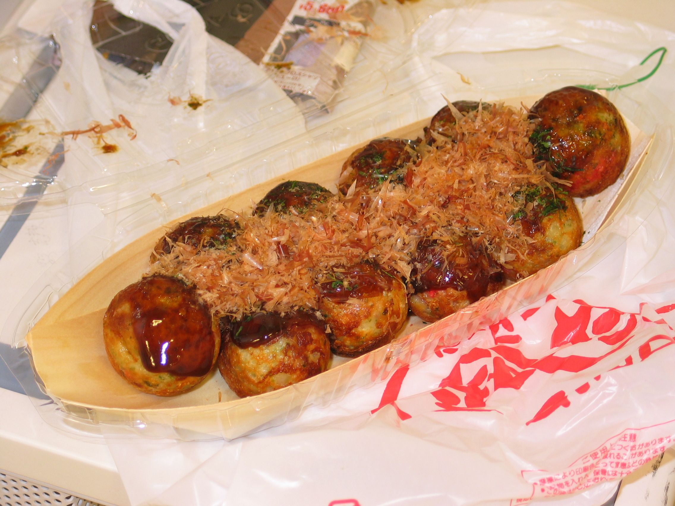 The Japanese street food Takoyaki.