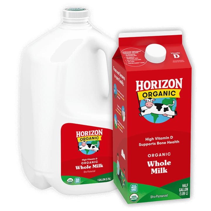 Carton of Horizon organic whole milk.