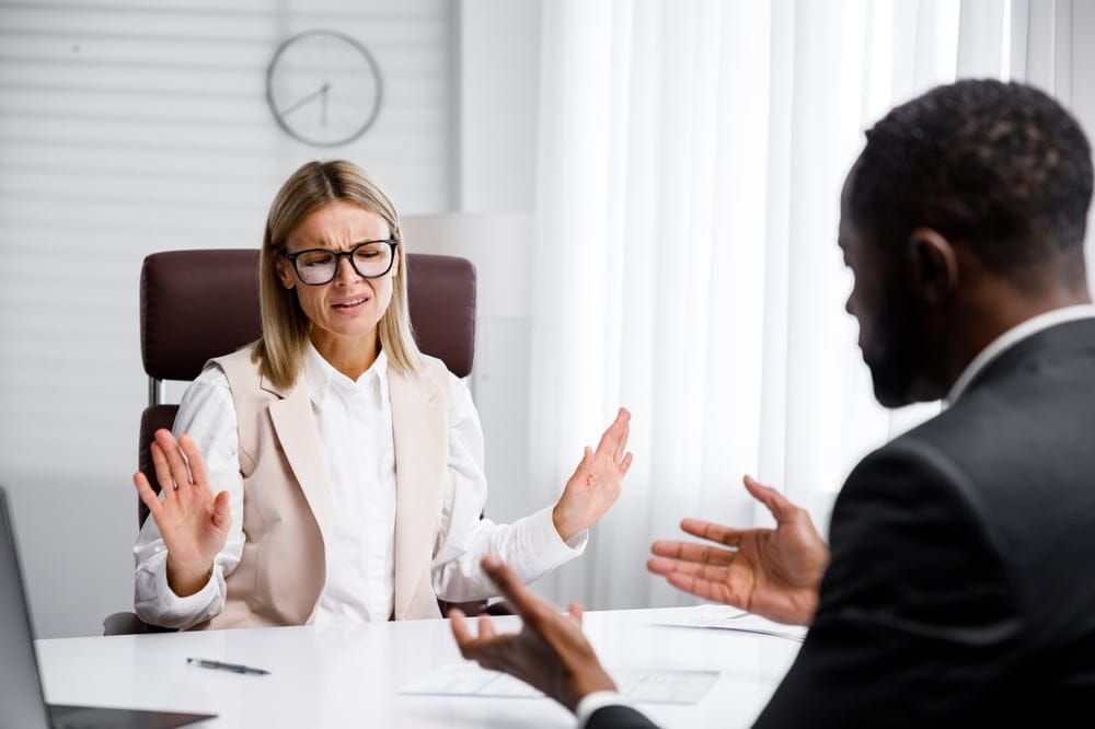 A white woman having issues with a black employee