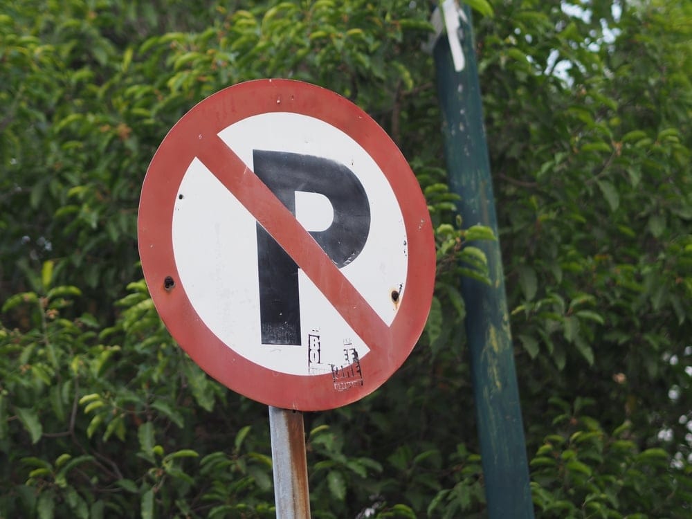 No parking traffic sign