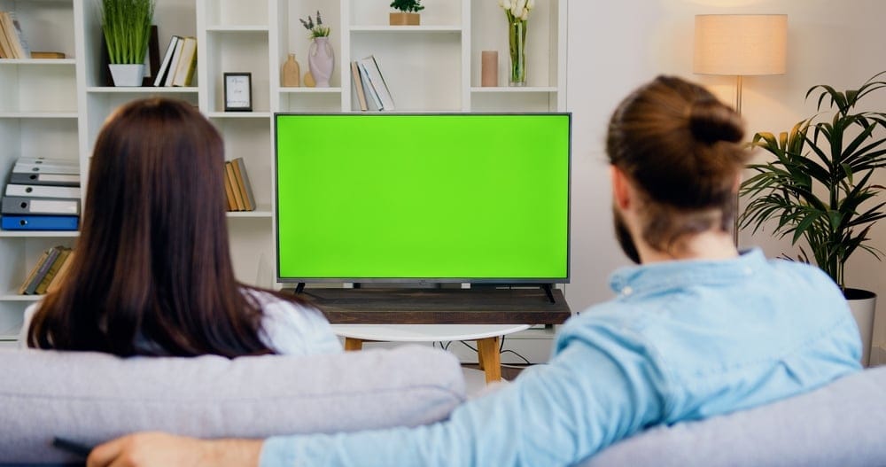 Couple watching TV