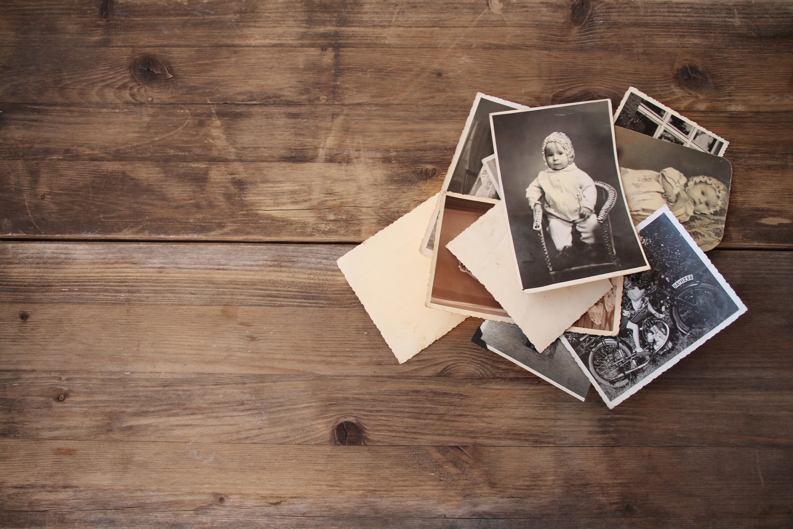 Old vintage monochrome photographs.