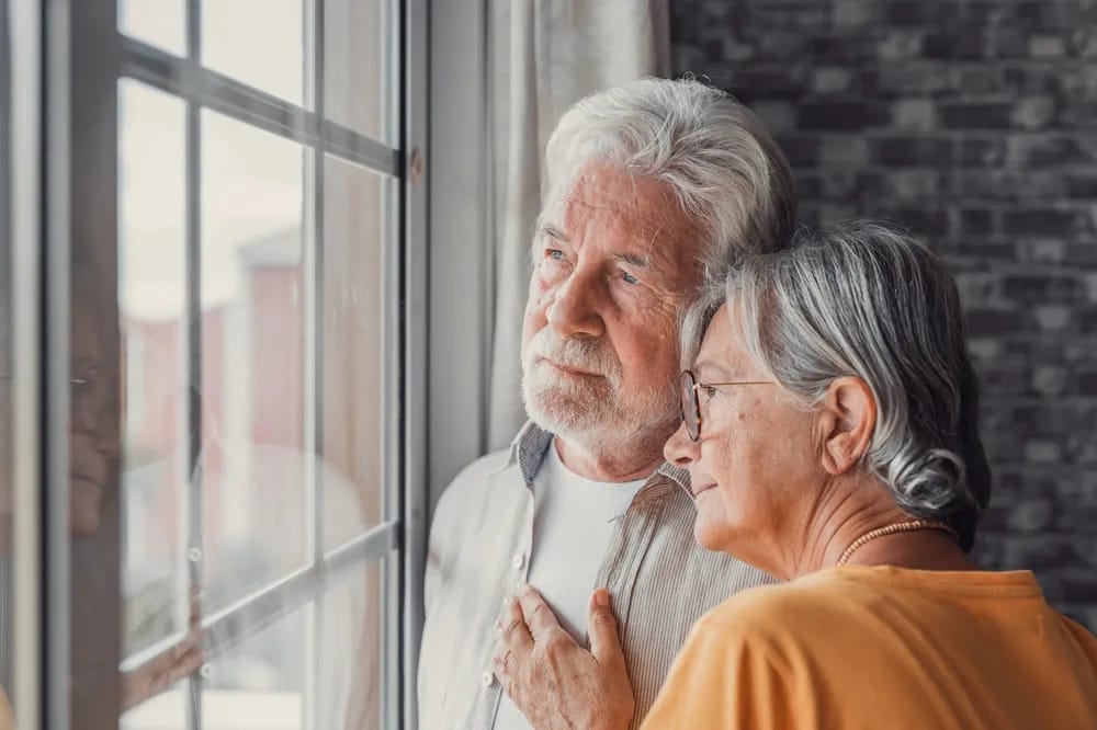 A retired older couple feeling a bit lonely.