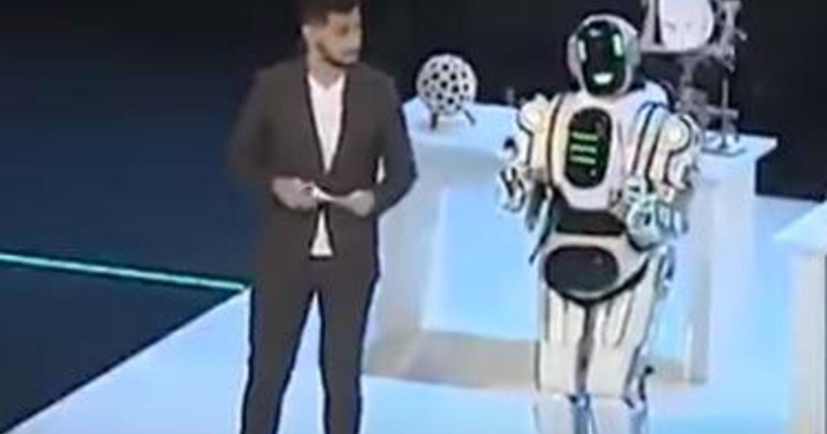 Russia’s ‘Revolutionary’ High-Tech AI Robot Turns Out To Be Human In Robot Costume