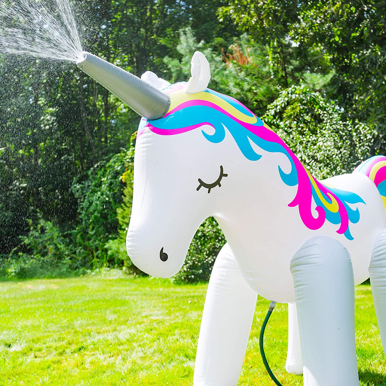 This Giant Inflatable Unicorn Sprinkler Will Take Your Summer BBQs To The Next Level