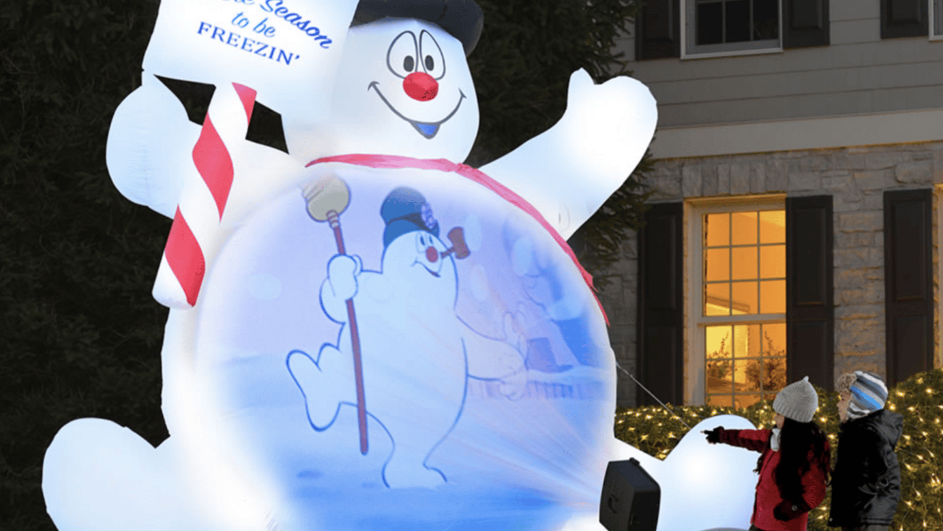 This Inflatable Frosty The Snowman Plays Actual Clips From The Movie