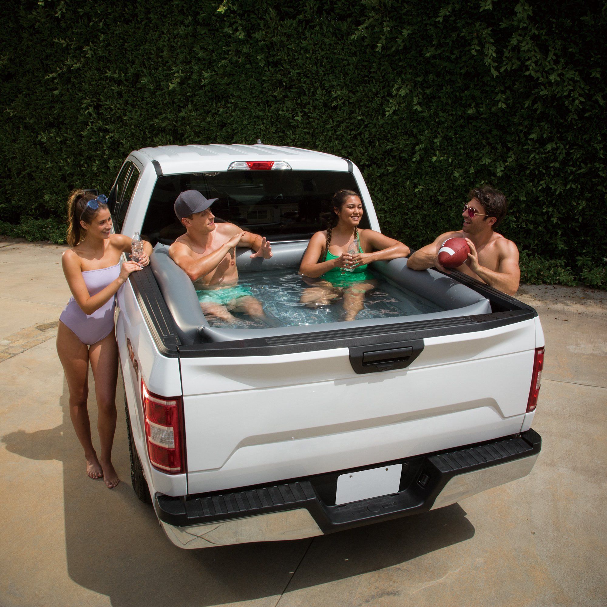 This Inflatable Pool Is Made For The Back Of Your Truck For Parties On The Go