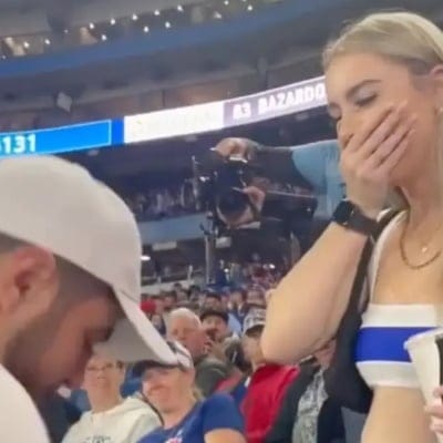 Man Slapped After Proposing To Girlfriend With Gummy Ring At Baseball Game