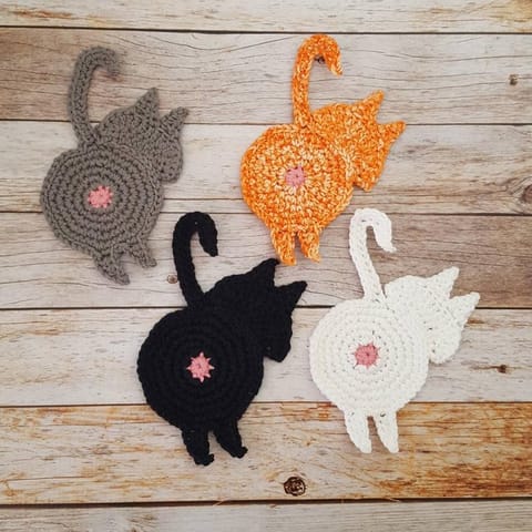 cat butt coasters